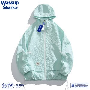 wassup shark山系户外UPF50+连帽防晒衣男女夏休闲冰丝轻薄防晒服