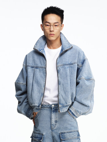 redref廓形街头男女同款牛仔夹克