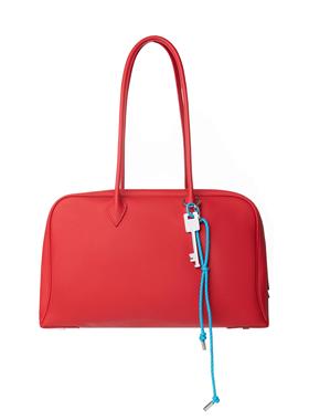 RedRef 牛皮大容量红色托特包