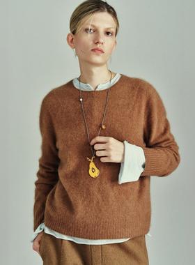 RedRef 纯羊毛多色拉毛针织衫