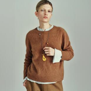 RedRef 纯羊毛多色拉毛针织衫