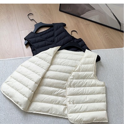 高品质V领90白鹅绒大码马甲