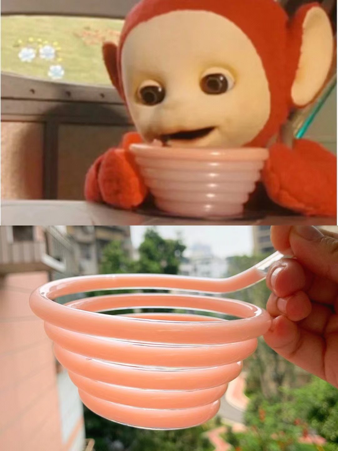 乎乎种草机小波同款奶昔杯玻璃杯玻璃碗天线宝宝同款立体吸管杯子