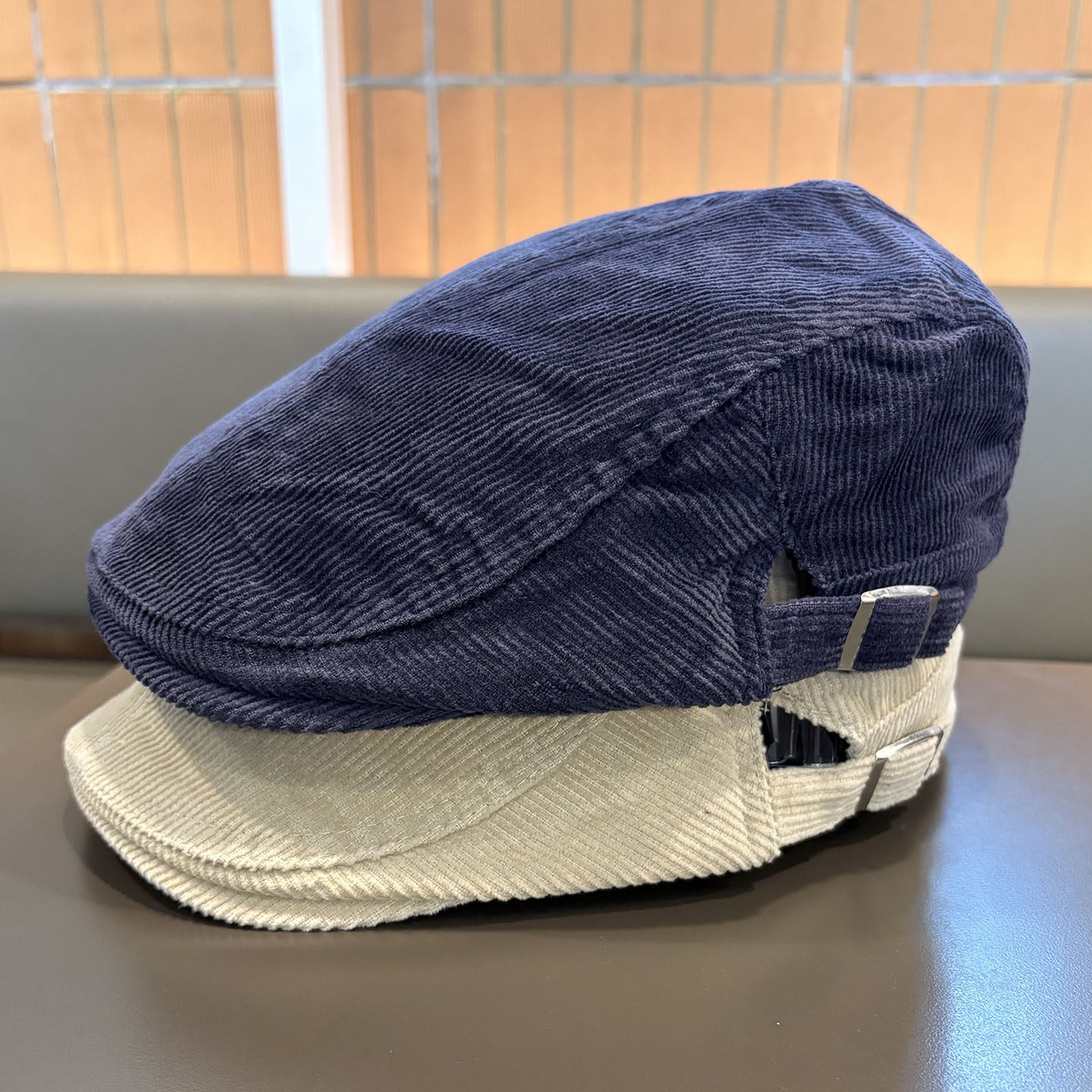 复古灯芯绒前进帽男女日系文艺百搭鸭嘴帽春秋遮阳英伦风贝雷帽潮