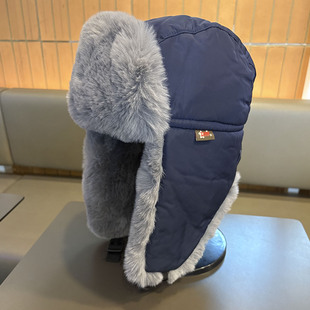 帽子女冬季户外骑行防风防寒保暖雷锋帽加绒加厚护耳东北棉帽男款