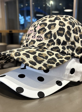 亲子款美式复古豹纹棒球帽女夏季街头潮牌辣妹甜酷显脸小鸭舌帽潮
