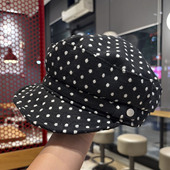 复古百搭画家帽时尚 韩版 波点毛呢报童帽女秋冬新款 显脸小鸭舌帽子