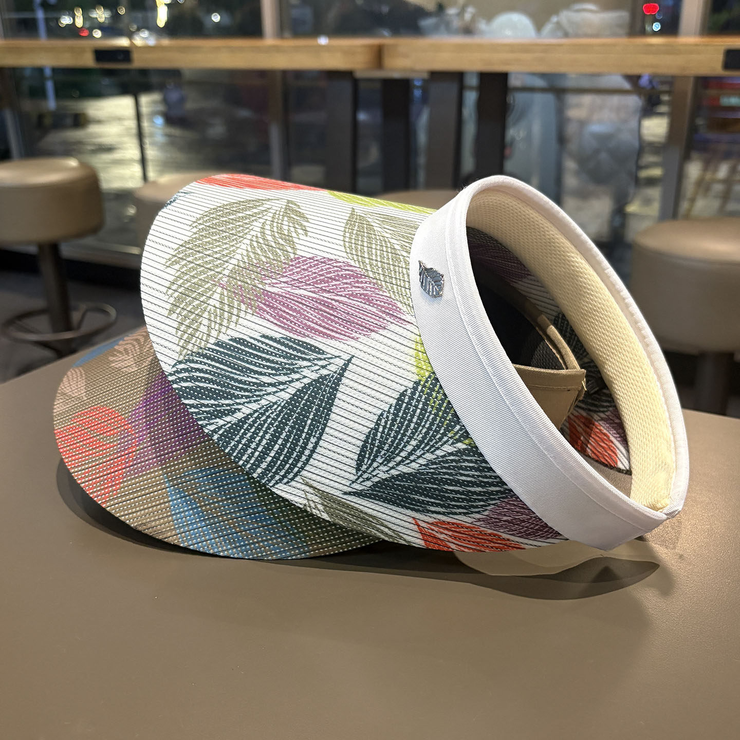 时尚空顶帽子女春夏季遮脸大檐印花防晒遮阳帽防紫外线百搭太阳帽