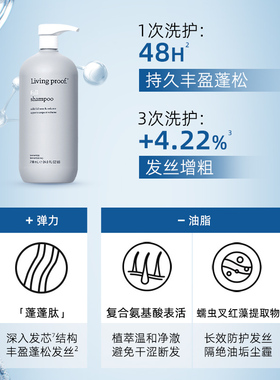 美国进口Living proof缕灵蓬松控油洗发水236ml