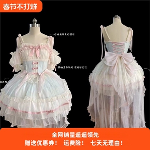 泡泡熊原创设计芭蕾风Lolita连衣裙生日成人礼洛丽塔lo公主裙套装