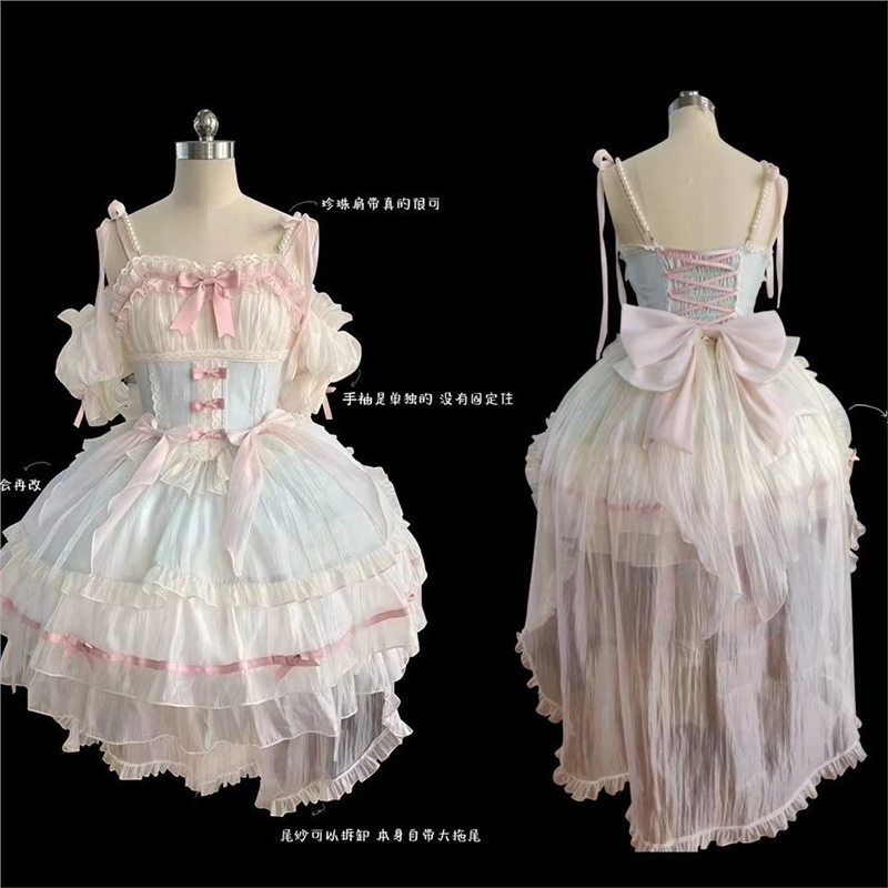 泡泡熊原创设计芭蕾风Lolita裙