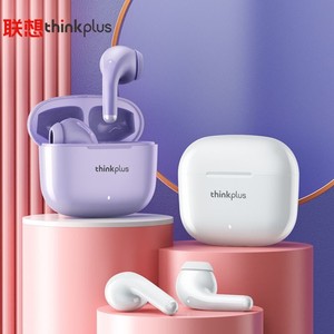 联想蓝牙耳机LP40Pro半入耳式高音质通话降噪运动跑步长待机续航