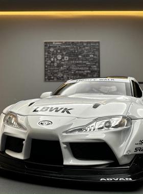 潮玩合金汽车模型1:22丰田牛魔王supra仿真跑车收藏摆件玩具车模