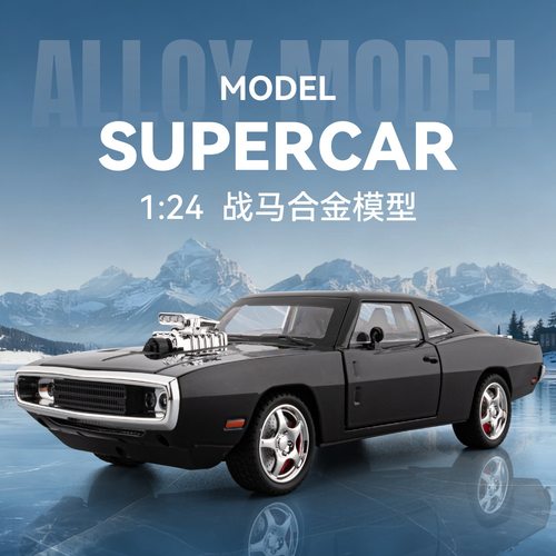 道奇战马合金汽车模型玩具车摆件