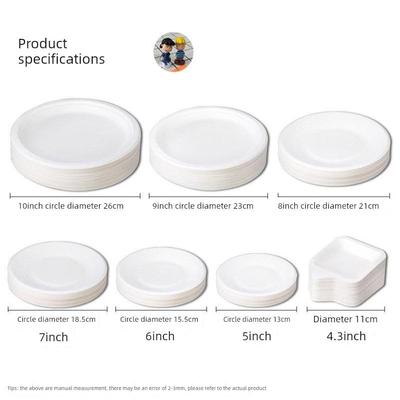 Super Rigid Extra Strong Disposable Party Paper Plates Biode