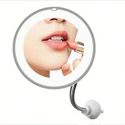 Flexible Gooseneck Makeup Mirror with LED Light 10X Magnifyi