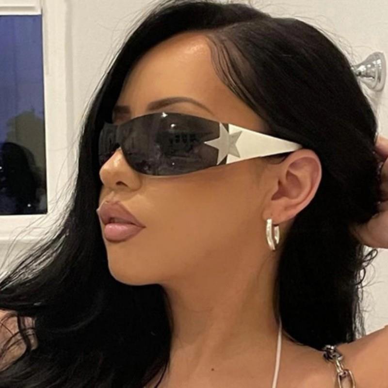 Punk One Piece Sunglasses Goggle New Y2k Luxury Brand Sun Gl