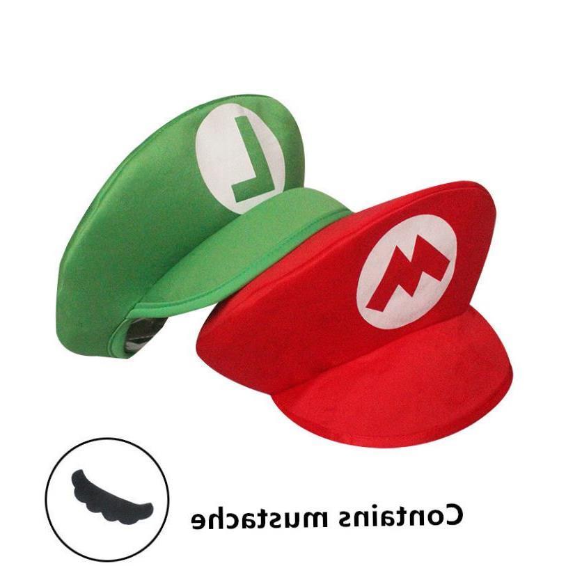 Super Mario Bros Luigi Cartoon Cosplay Hat Classic toys Anim