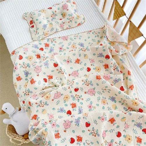 2-layer Swaddle Blanket Cotton Muslin Blanket for Girls &