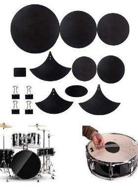 14pcs Drum Mute Pads Silencer Drumming Practice Rubber Foam