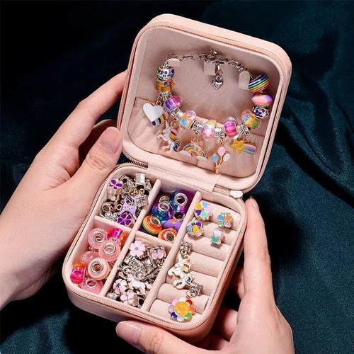 DIY Beaded Bracelet Set with Storage Box Toys for Girls Gift