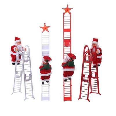 Christmas Santa Claus Climbing stair, climbing pearl curtain