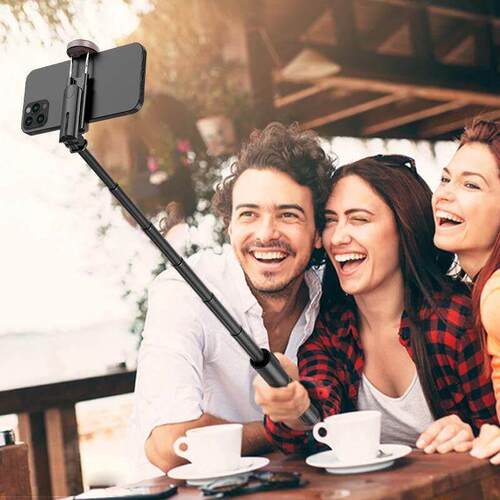Selfie Stick Tripod, Extendable 3 in 1 Aluminum Selfie