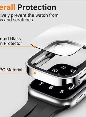 Glass+Cover适用于Apple Watch case iWatch series 7 8 SE 6 5 4