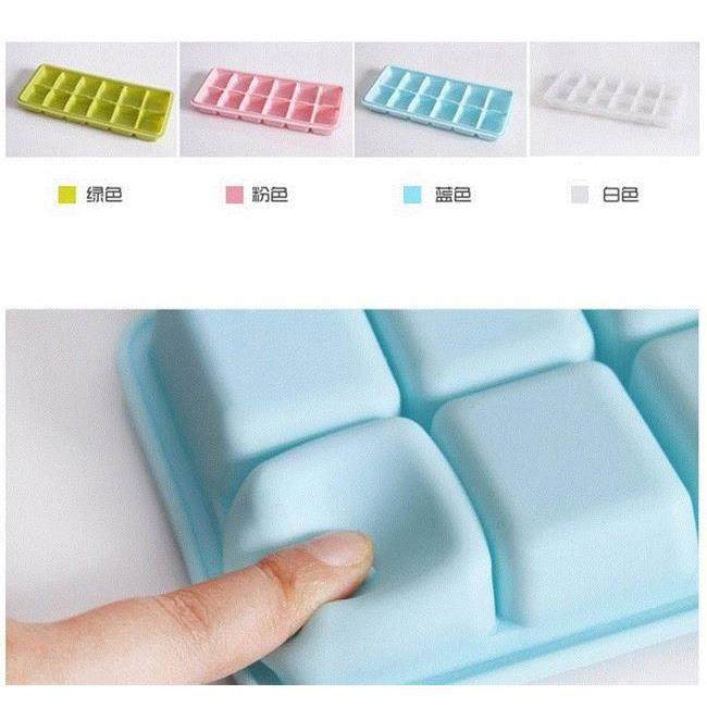 12 grid silicone ice making machine ice cube maker mold