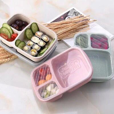 Separate Bento Box Portable Food Storage Lunchbox Leakproof
