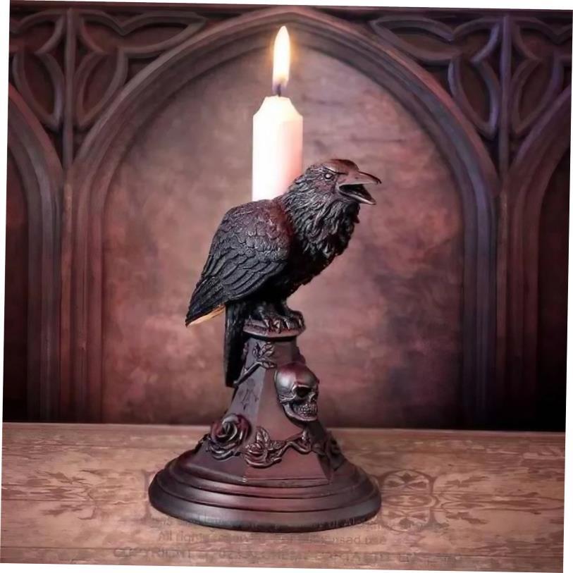 Halloween Gothic candlestick decoration resin home decoratio