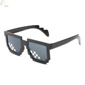 Sunglasses Funny Pixel glasses Mosaic Jokes Black Cool Toys
