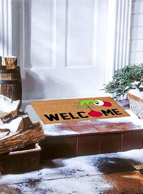 Xmas Welcome Christmas Mat Non-Slip And Washable Doormat Dec
