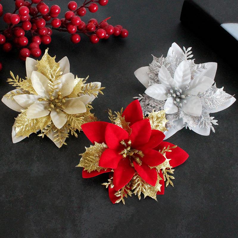 Christmas simulation flower Christmas tree hanging ornaments