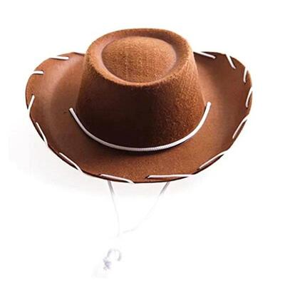 Children Brown Red Felt Woody Cowboy Hat Western Suede Cowgi