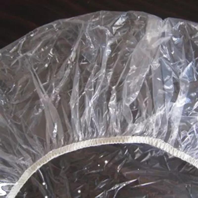 100pcs Disposable Shower Caps Hat Clear Bathing Shower Cap