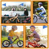 Bracket Advertising Reflective Flagpole Sets Bicycle
