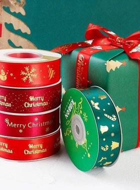 5yards 1inch 25mm Christmas Ribbon Printed Christmas Polyest