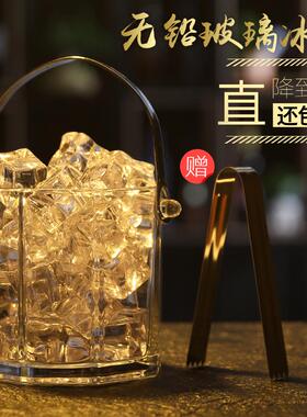 new glass insulated wine beer ice bucket champagne bucket