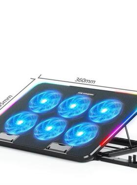RGB Laptop Cooling Pad Gaming Laptop Cooler, Fan Quiet Stand