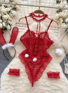 New In Women's Secret Clothes Christmas Red Top Sexy Pat