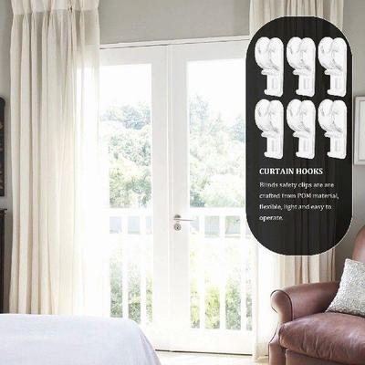 30 Pcs Hooks Clear Clips Roller Blind Fixing Shade Hook