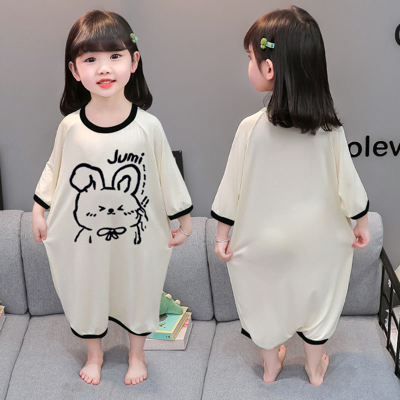 儿童莫代尔睡裙防着凉空调家居服