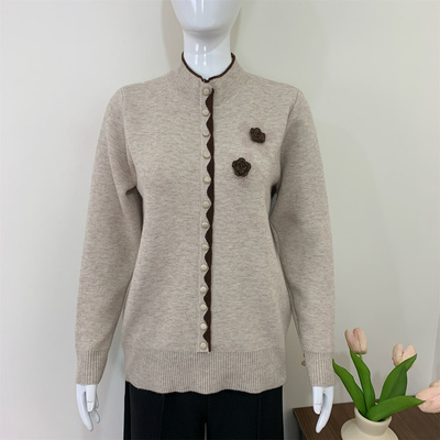 妈妈冬装一体绒加厚保暖打底毛衣