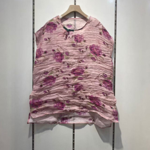 310苎麻盘扣花色衬衫衬衣女款
