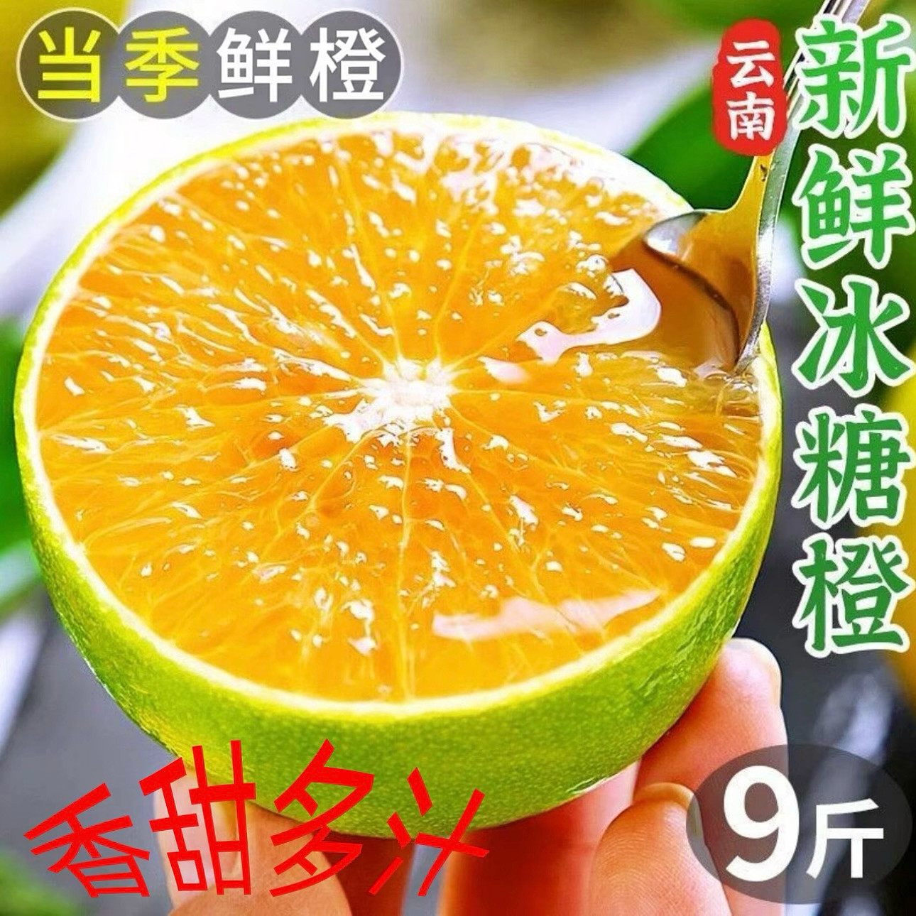 正宗云南橙子哀牢山冰糖橙云南橙橙
