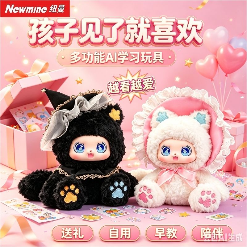 Newmine纽曼新款AI陪伴星星人玩偶音响现货口语对话孩子培养英文
