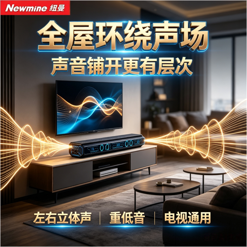 Newmine/纽曼 V13纽曼回音壁音响蓝牙无线电脑家用客厅重低音音箱