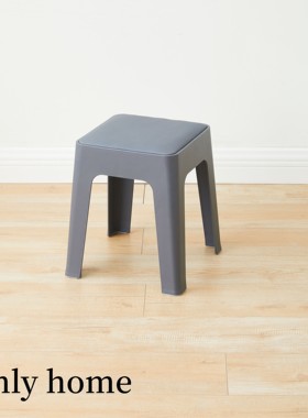 塑料矮凳小凳子加厚款可叠放客厅茶几餐桌凳家用商用大人结实方凳