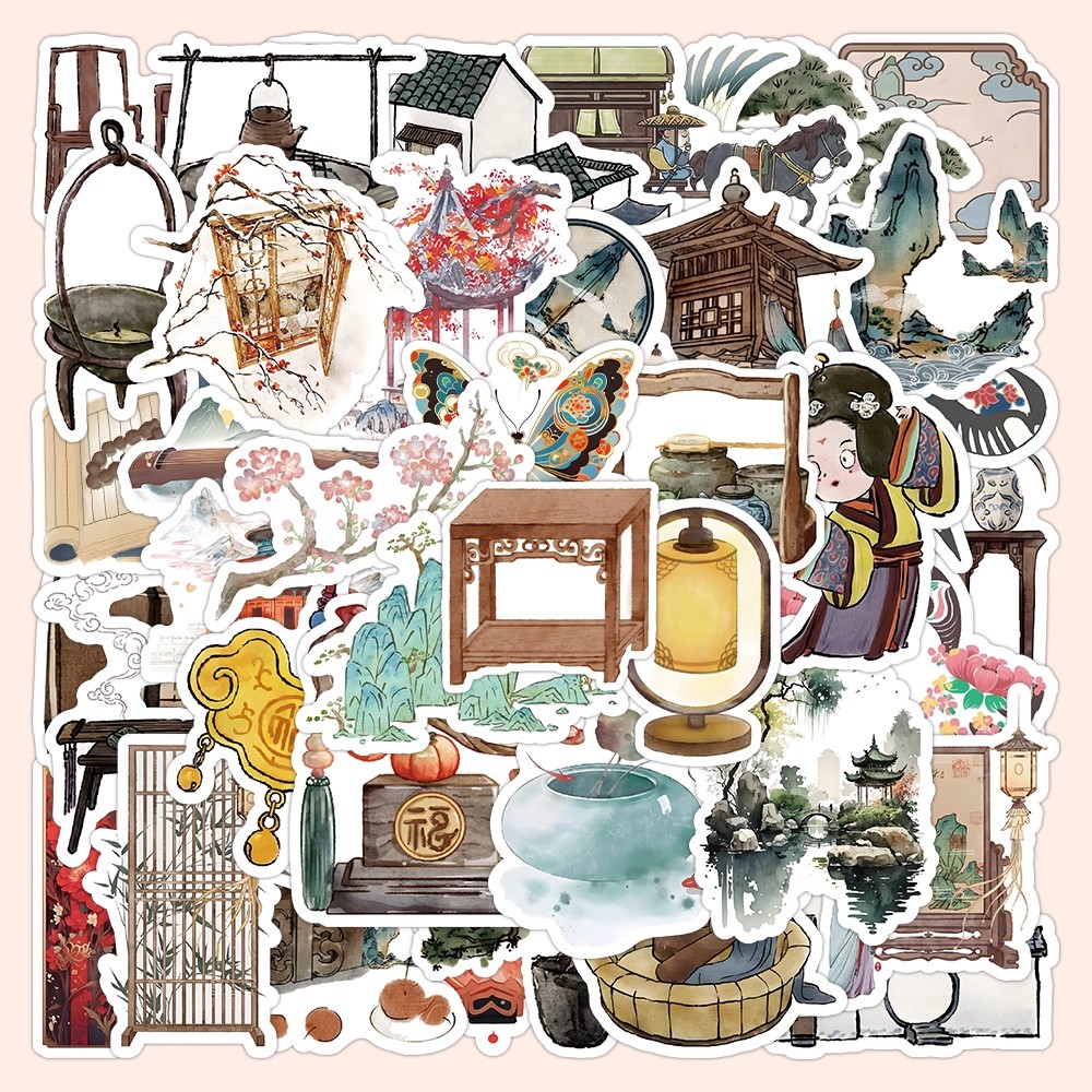 复古小物件贴纸艺术摆件